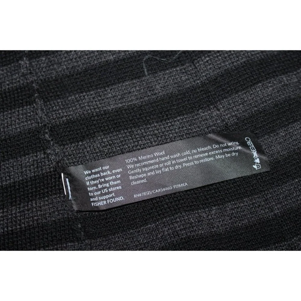 New w/Tags - Eileen Fisher Notch Collar Striped Blazer -100% Merino Interlock, M - Picture 11 of 11